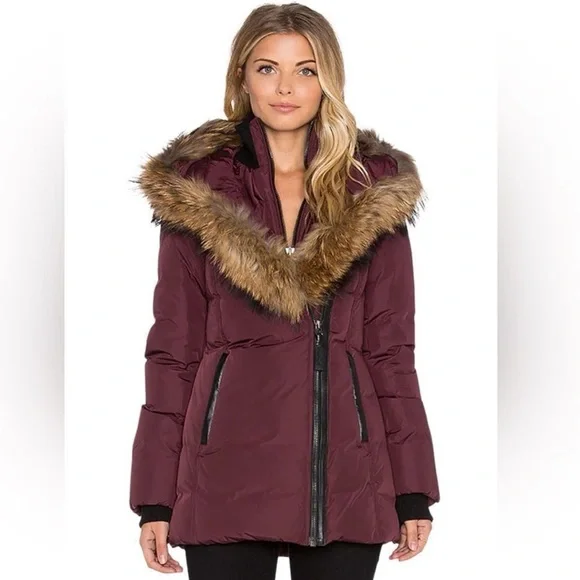 Mackage Adali Bordeaux Down Parka Coat - Picture 15 of 15